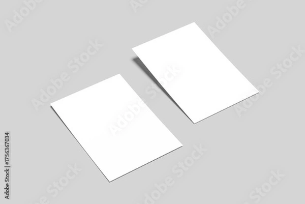 Fototapeta Blank A4 Flyer Brochure Mockup White