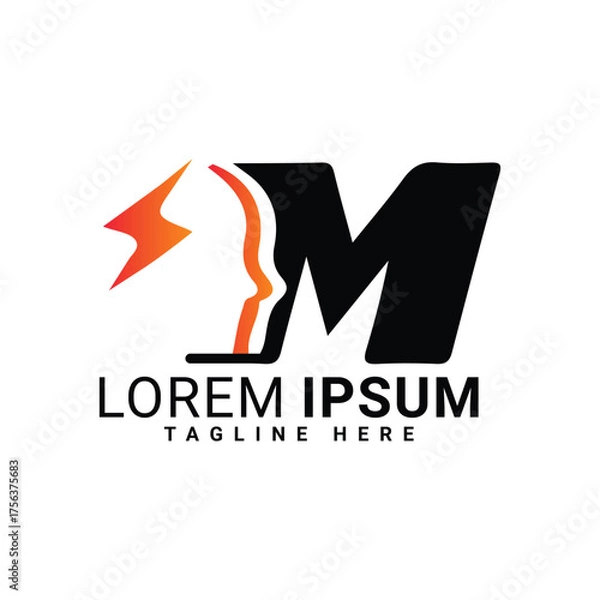 Fototapeta 05.eps m . text vector logo design 