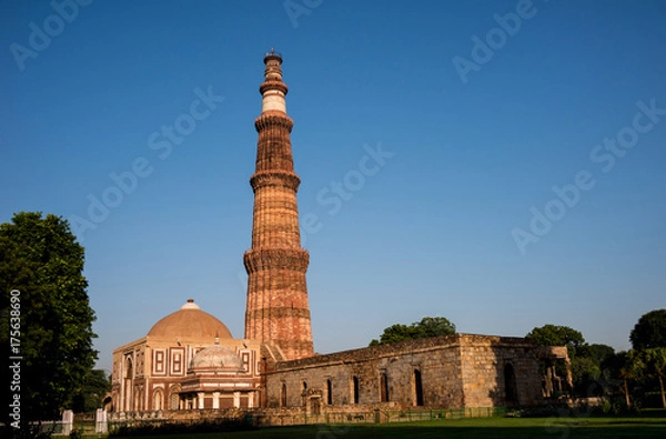 Obraz Qutub Minar w Delhi w Indiach