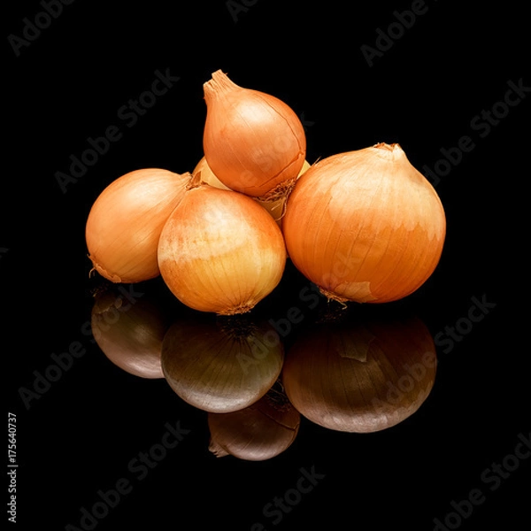 Obraz Pile of onion with golden skin