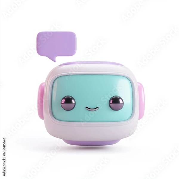 Obraz Cute Chatbot 3D Mascot