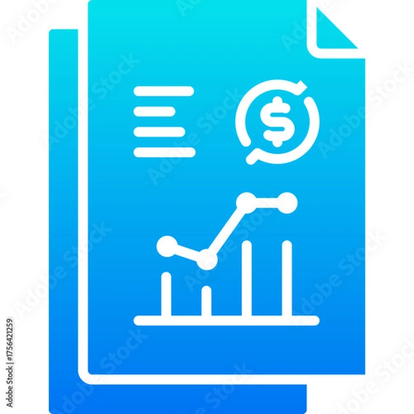 Obraz finance blue icon
