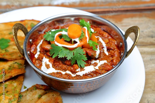 Fototapeta Rajma curry lub rajma masala. Indyjskie curry spożywcze.