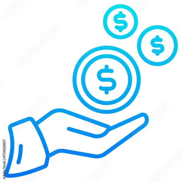 Fototapeta payment blue icon