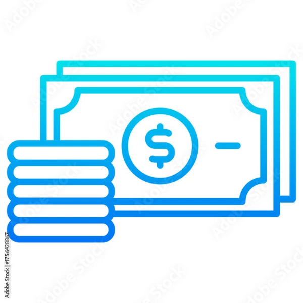 Obraz money blue icon