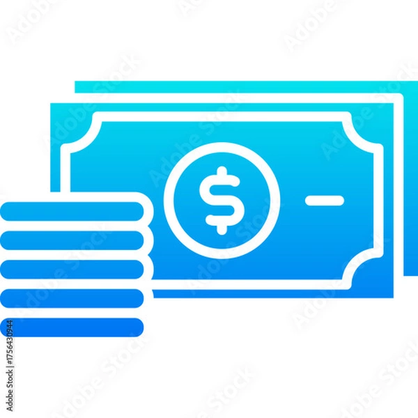 Obraz money blue icon
