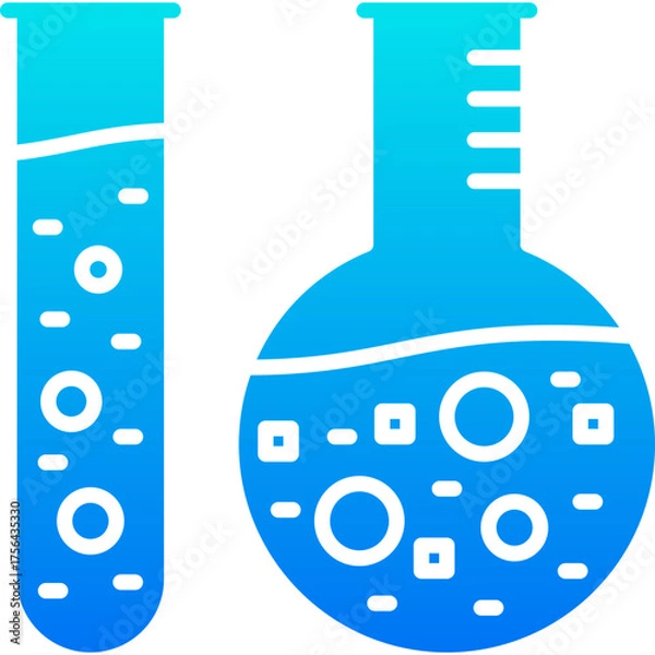 Fototapeta science blue icon