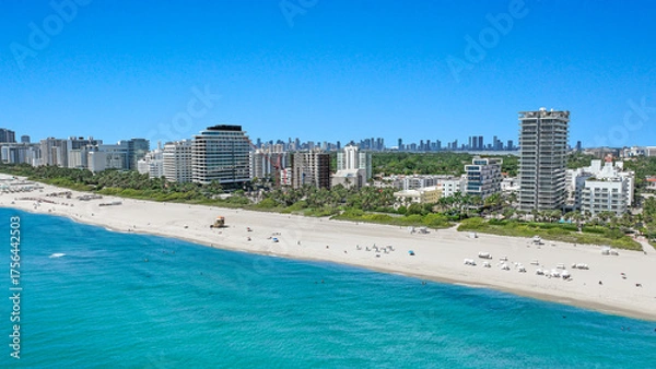 Obraz Miami Beach beach aerial view