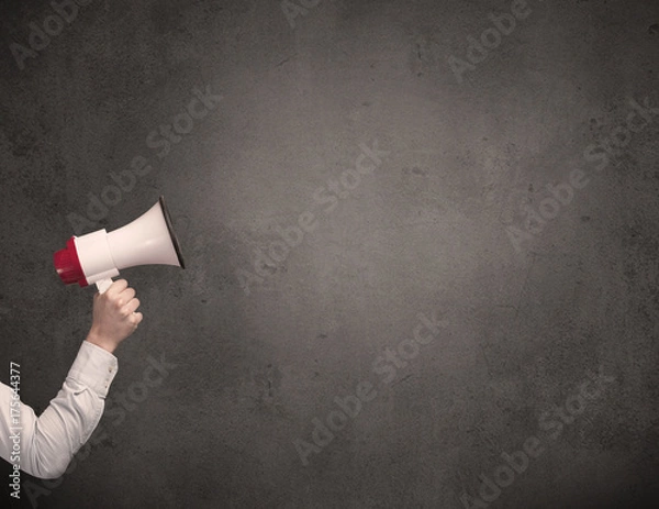Obraz Megaphone on plain background