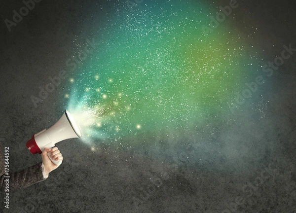 Obraz Hand holding megaphone