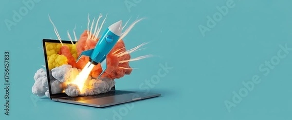 Fototapeta Digital Innovation and Fast Growth Concept