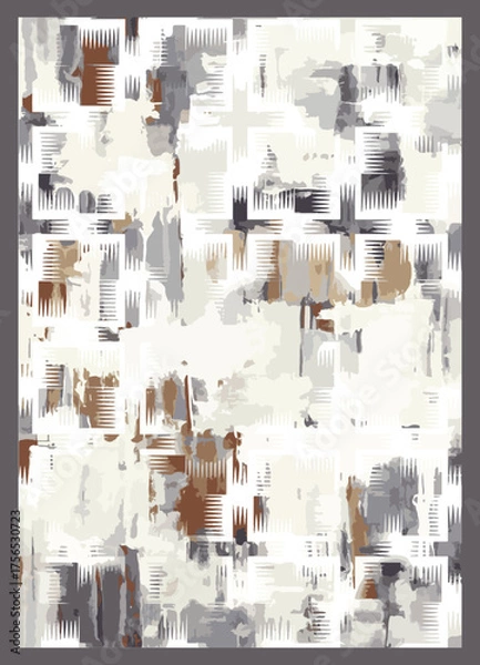 Obraz Worn cross pattern carpet design