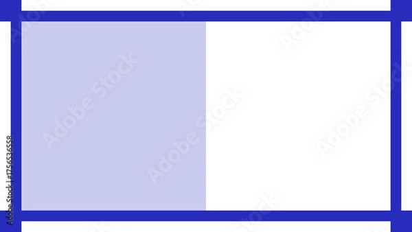 Obraz テロップデザイン-ハーフタイトル：青