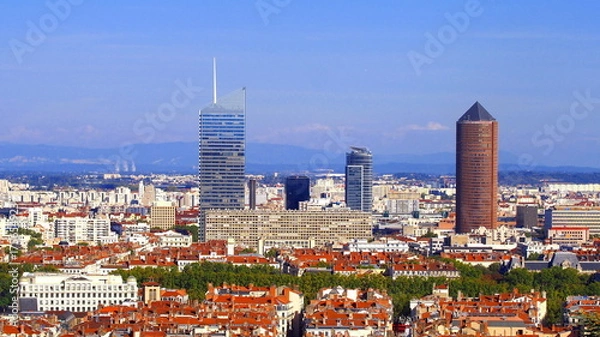 Fototapeta centrum części dieu Lyon w Rodan-Alpy