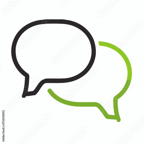 Fototapeta Conversation frame speech bubble vector