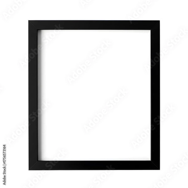 Obraz A simple, modern black picture frame with a white background, perfect for displaying artwork or photographs.