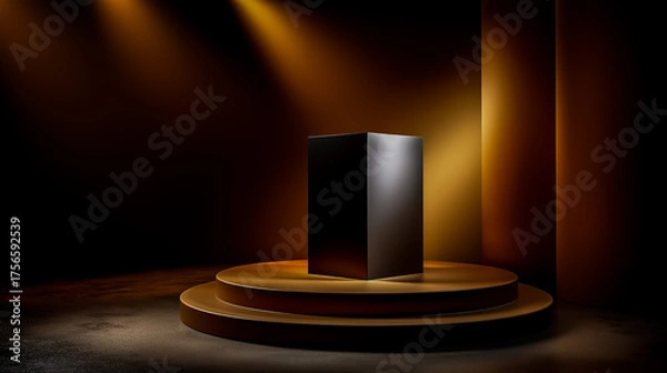 Fototapeta Simple Podium Empty Stage Clean Backdrop Soft Lighting