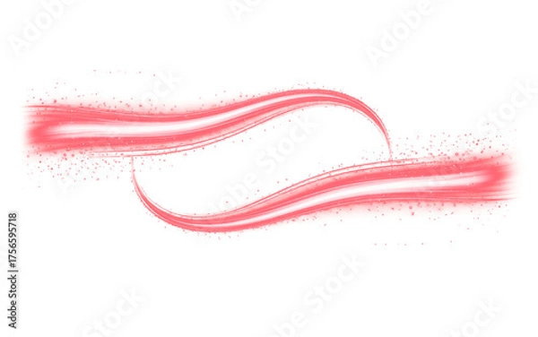Fototapeta Abstract Red Energy Swirls Dynamic Motion Effect Isolated on a transparent background