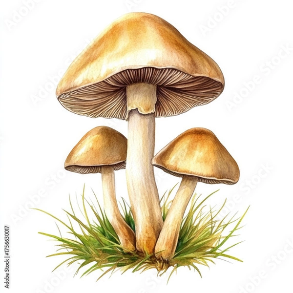 Obraz mushrooms on a white background