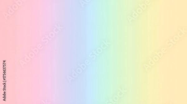 Fototapeta Soft pastel gradient transition from pink to yellow and blue hues.