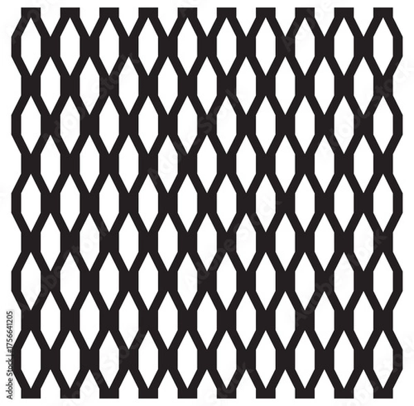 Fototapeta Seamless geometric pattern shape background black and white