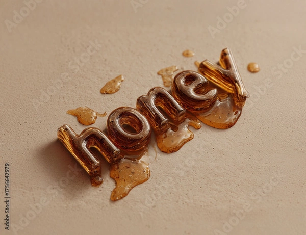 Obraz Liquid Honey Typography