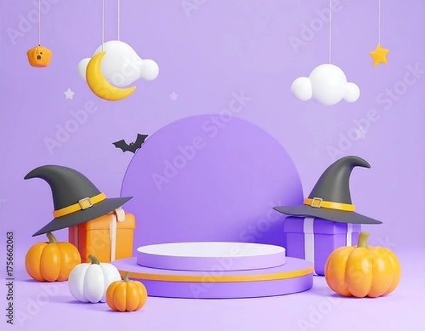 Fototapeta Halloween themed 3D product display