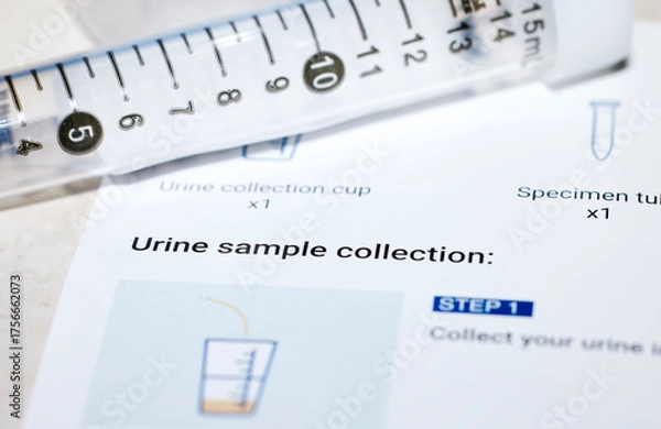Obraz Urine Sample Test Kit and Instructions