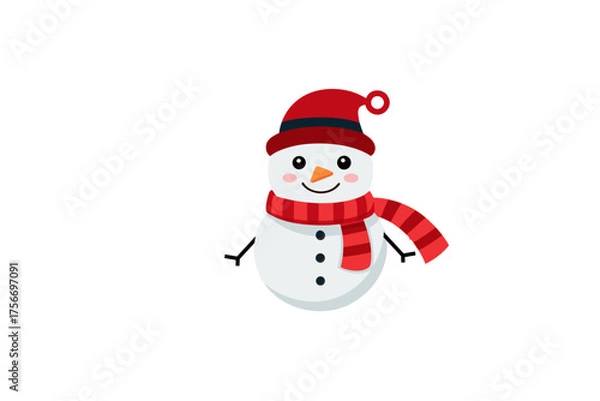 Obraz snowman isolated on white background