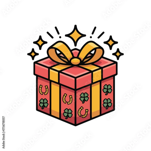 Fototapeta gift box with ribbon