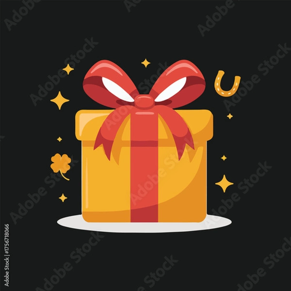 Fototapeta gift box with ribbon