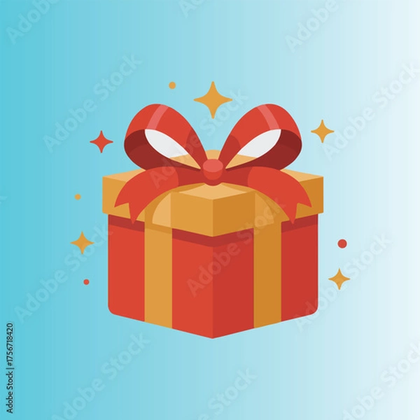 Fototapeta gift box with ribbon