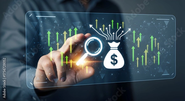 Fototapeta Unlock financial growth potential with data driven insights and strategies