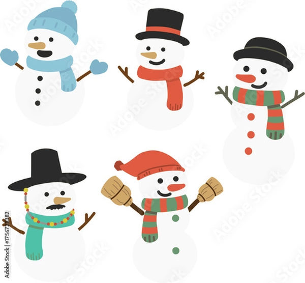 Fototapeta 겨울 눈사람