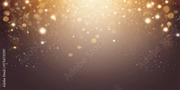Fototapeta Bright, shiny golden Christmas star backgrounds with bokeh light decoration for your winter holiday design