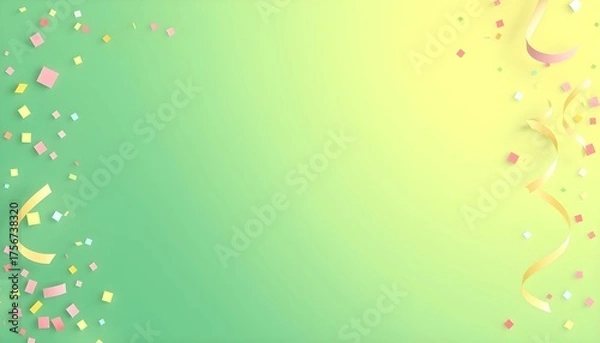 Obraz 녹색과노란색배경의축하파티웹사이트배경