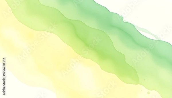 Obraz 녹색에서노란색으로번지는추상수채화배경