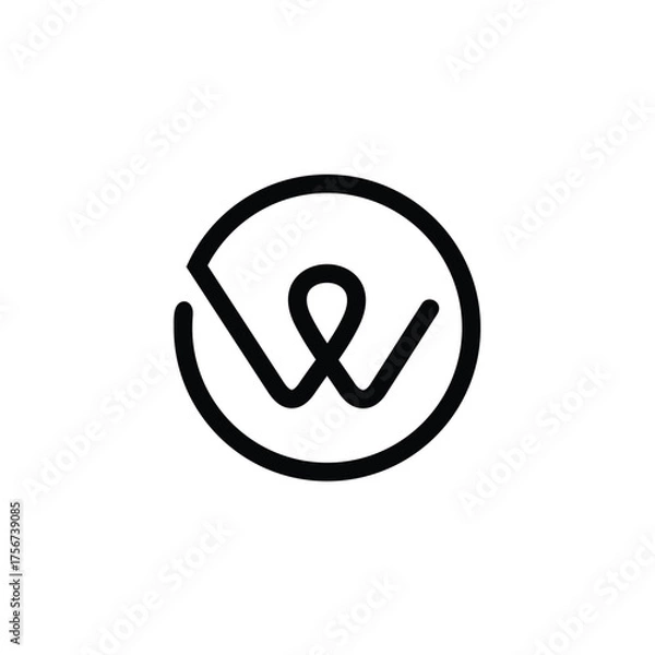 Fototapeta Circle W.eps