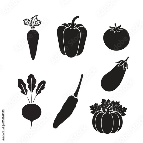 Fototapeta set of vegetables