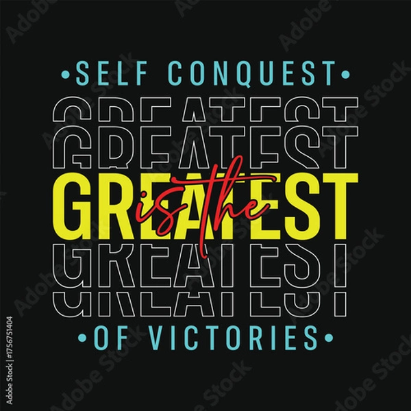 Fototapeta Best awesome eye catching motivational quotes simple minimal text typography tshirt design