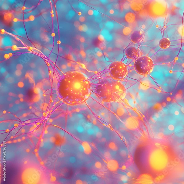 Obraz Digital Quantum World, Quantum Computing in Action, Digital Quantum World Visualization, Abstract Quantum Digital World, Quantum Technology in Motion, Virtual Reality Quantum Data, Quantum Computing P