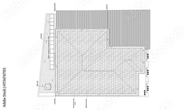 Obraz Roof Plan To 2 Story House
