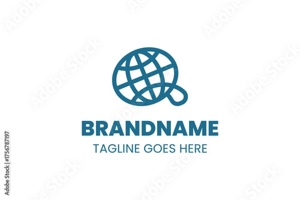 Obraz Letter Q Globe Logo, symbolizing global reach, connection, and innovation