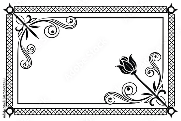 Fototapeta Vintage Blank Ribbon Vector Silhouette Collection – Retro Banner and Label Design Elements