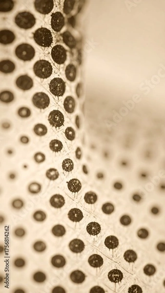 Fototapeta Close-up of a patterned, curved, and textured surface