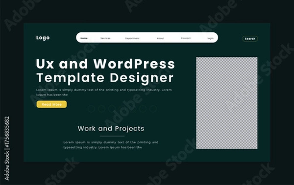Fototapeta Ux and WordPress template designer for your company