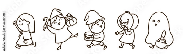Obraz ハロウィンの子どもの行列