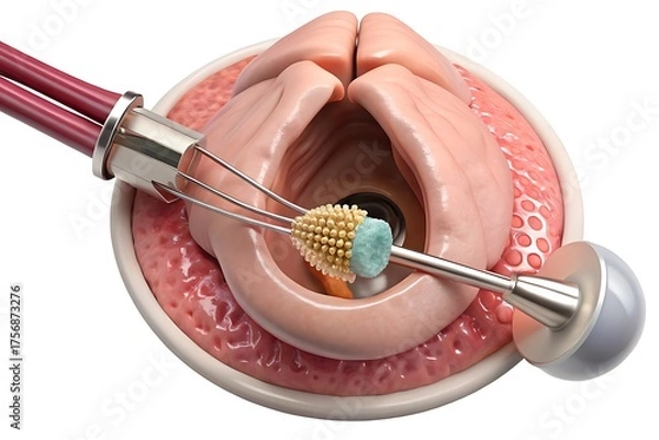 Obraz Extraction and Implantation, complex immediate surgery. Medically accurate 3D illustration of dental treatment