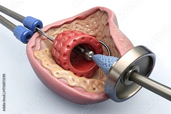 Obraz Extraction and Implantation, complex immediate surgery. Medically accurate 3D illustration of dental treatment