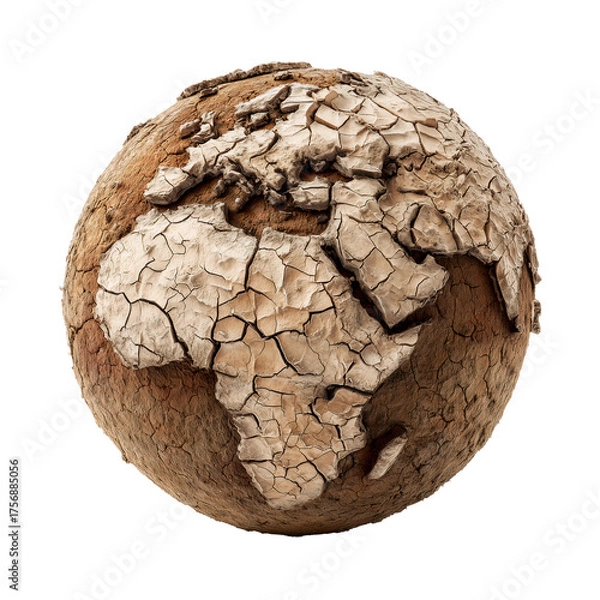 Obraz Cracked dry earth globe